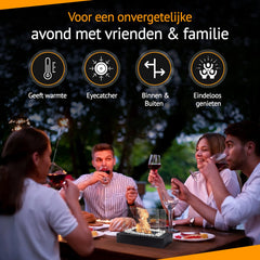 Sfeerhaard - Tafelhaard - Binnen & Buiten - Bio Ethanol - 35CM - Fiérza