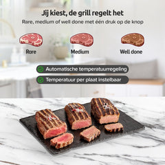 Contactgrill - Tosti apparaat - Tosti ijzer - Grill apparaat - 1800W - Zwart - Olvy •