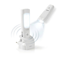 Nedis LED Oriëntatielicht en Zaklamp – Nachtlamp – Oplaadbaar – Bewegingssensor – 37 lm – 3 m Bereik