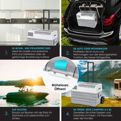 KESSER® Elektrische Koelbox - Compressor - tot -20°C - 42L - Grijs