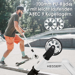 Kinderstep - Stuntstep - Vouwbaar - Wit - KESSER® •