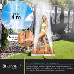 KESSER® Tuindouche met voetpedaal - Buitendouche - 70x55cm - Vierkant - Bruin