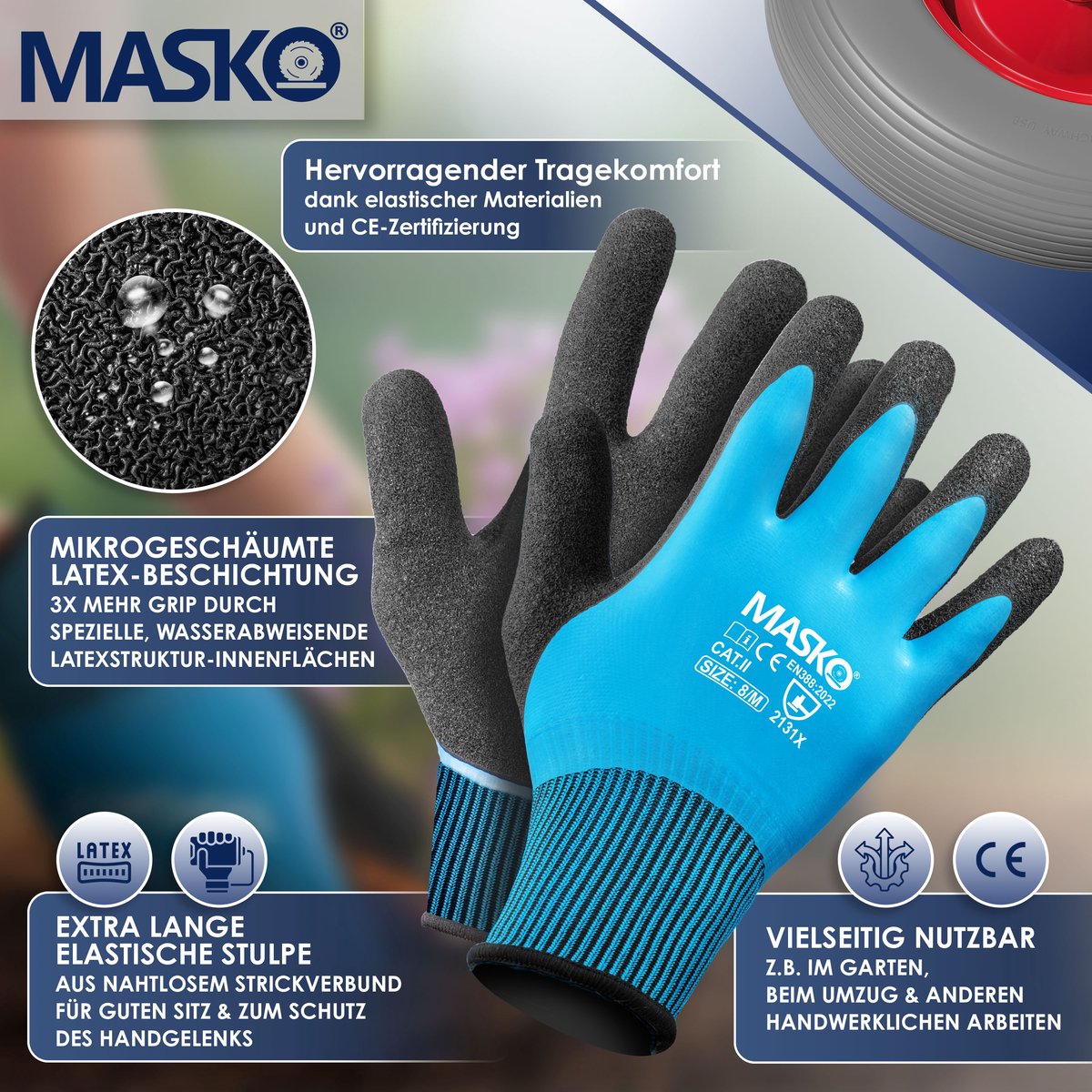MASKO® Kruiwagenwiel Massief - 4.80/4.00-8 Ø 390mm - Grijs