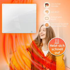 KESSER® Infrarood Paneel Radiator Wandverwarming Verwarmingspaneel 425-550W Paneelverwarming Paneelradiator - 1x 550 Watt