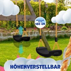 KIDIZ® Schommel Kinderschommel Set - Verstelbaar - Antislip - Zwart
