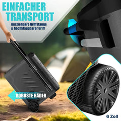 KESSER® compressor elektrische koelbox | 41Liter Campingvriezer met LED-touchscreen | Met app-bediening en koelelementen, USB-poort, 12/24 V, 230 V | Koelbox voor auto's en vrachtwagens tot -20 °C