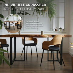 Tafelpoten - Metaal - 60x72 cm - Zwart - ML-Design •