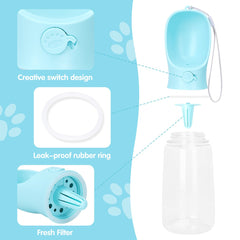 Nobleza Honden Waterfles - 550ml+150ml - Blauw