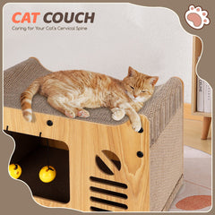 Nobleza katten krabplank - katten krabplank met kattenkruid - 47,5x25x32,5cm