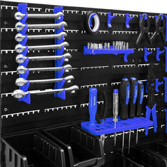 MASKO® Gereedschapswand - 45-delig - Inc. Haken - Blauw