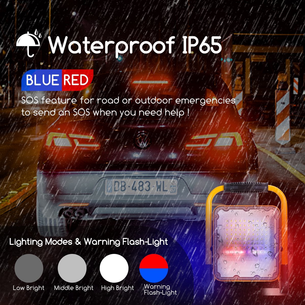 Aigostar LED Bouwlamp - IP65 spatwaterdicht - 50W - 1400 Lumen - 6500K