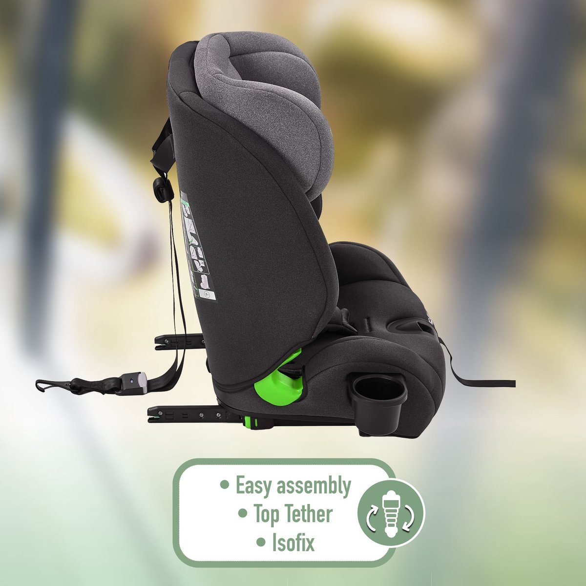 FableKids® Autostoeltje voor kinderen Autostoeltje i-Size met Isofix 76-150 cm