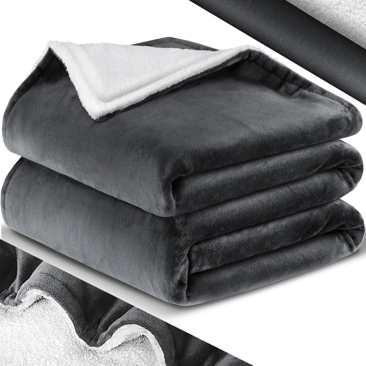 KESSER® XL Fleece deken - Extra zacht - 150x200cm - Antraciet