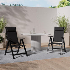KESSER® Tuinstoel Opklapbaar - Set van 2 - Antislip - Zwart