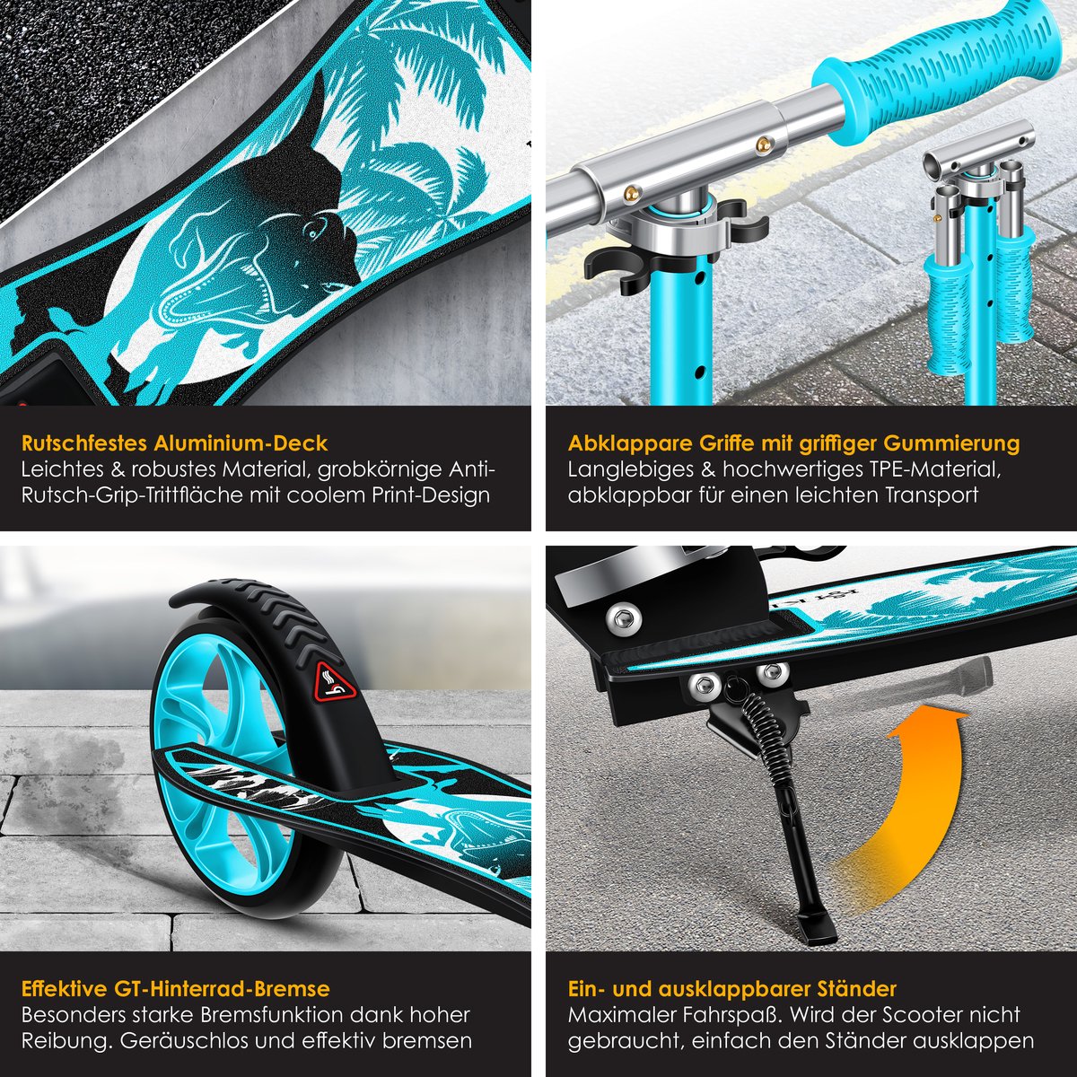 KESSER® Kinderstep - Opvouwbaar - Verstelbaar - Blauw