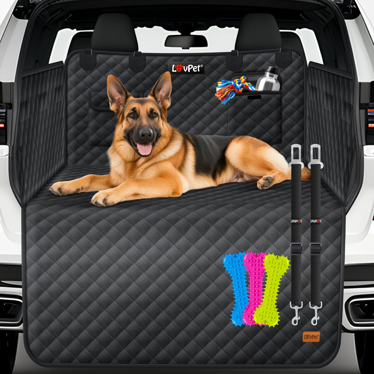 LOVPET® Hondendeken Auto - Waterafstotend - Zwart