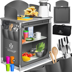 KESSER® Campingkeuken Opvouwbaar - Kampeerkeuken - Grijs