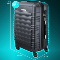 KESSER® Reiskoffer - 84L - ABS - Antraciet