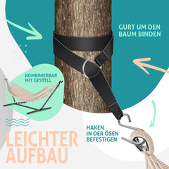 Kesser® Hangmat - Belastbaar tot 300kg - 320x150cm - Beige •
