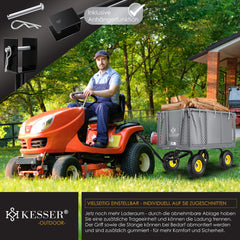KESSER® Tuinkar - Bolderkar - 550 kg belastbaar - Grijs •