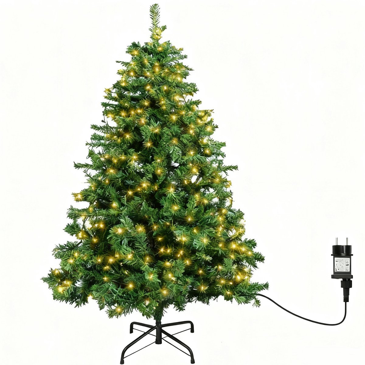 Kerstboom met verlichting - Kunstkerstboom - 180 cm - Met standaard - Aigostar