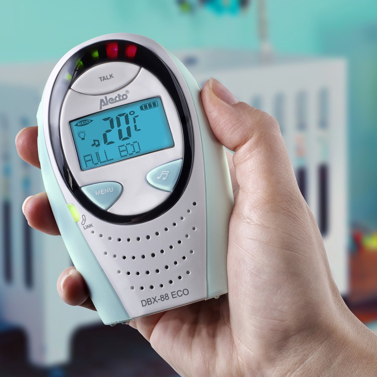 Alecto DBX-88MT - DECT Babyfoon met Display - Mintgroen