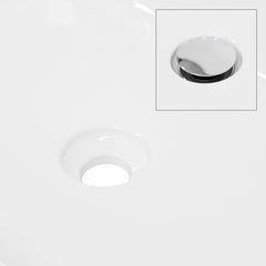 Wastafel - Keramiek - 60,5x38x12,5 cm - Wit - LuxeBath