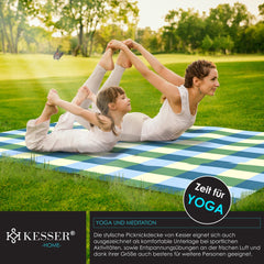 KESSER® Picknickkleed - Waterdicht - 200x200 cm - Wasbaar - Blauw / Groen