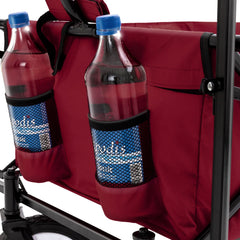 KESSER® Bolderkar opvouwbaar Bolderwagen tot 100 kg draagvermogen - Strandkar met massieve banden Transportkar - Bordeux