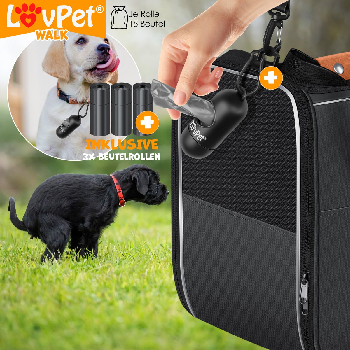 LOVPET® Hondenbench - Hondenbox - Transportbox 44x31x36xm  - Antraciet