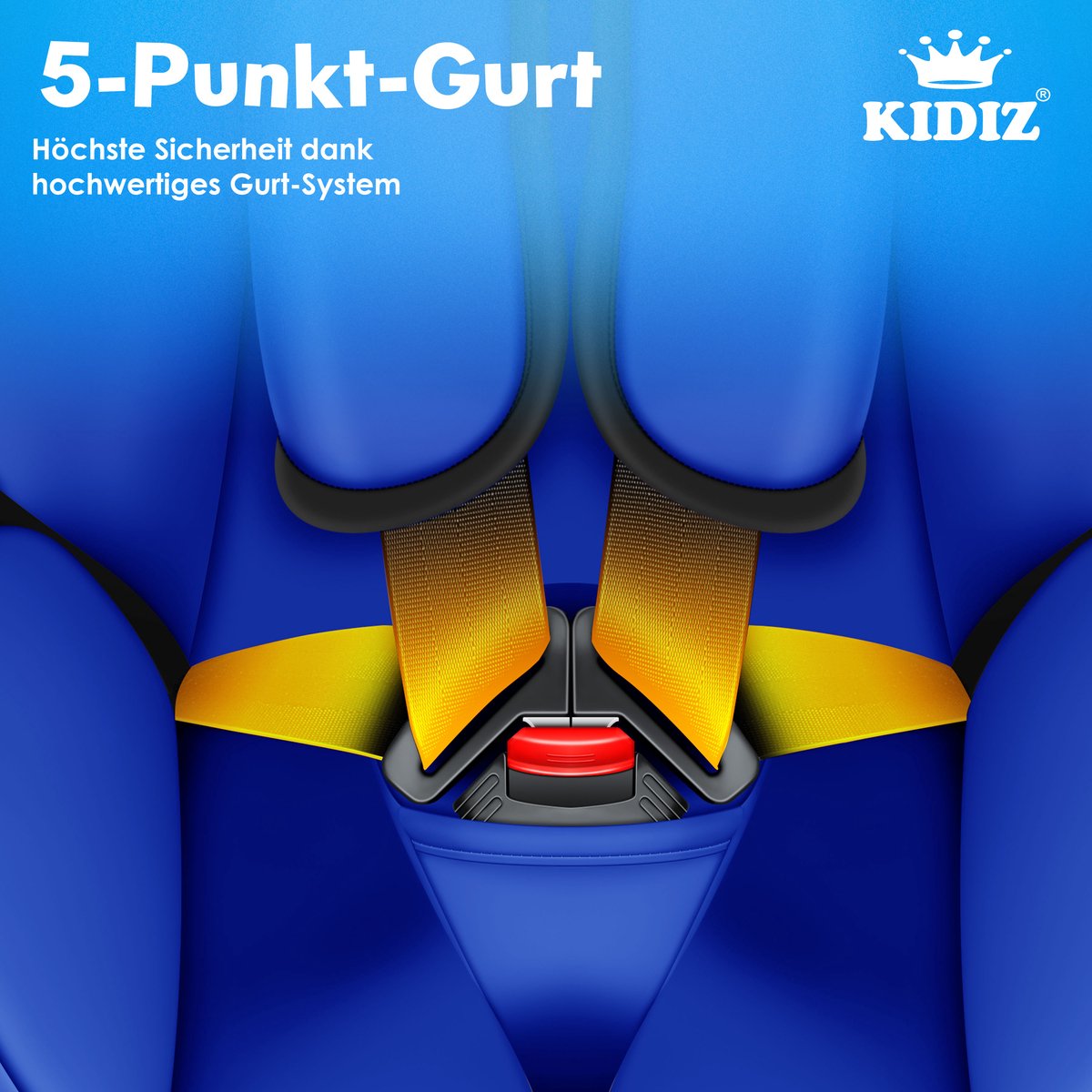 KIDIZ® Autostoeltje - 5-punts veiligheidsgordel - Blauw