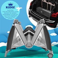 KIDIZ® 3in1 Babybedje - Campingbedje - Ledikant  - Grijs