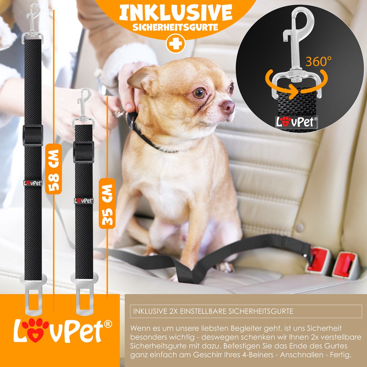 LovPet® Hondenrek Auto - Universeel - Bagagerek 30x91-153cm - Zwart