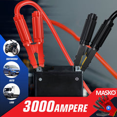 MASKO® Startkabels Auto - 4M - Starthulp - Jumpstarter - Zwart/Rood