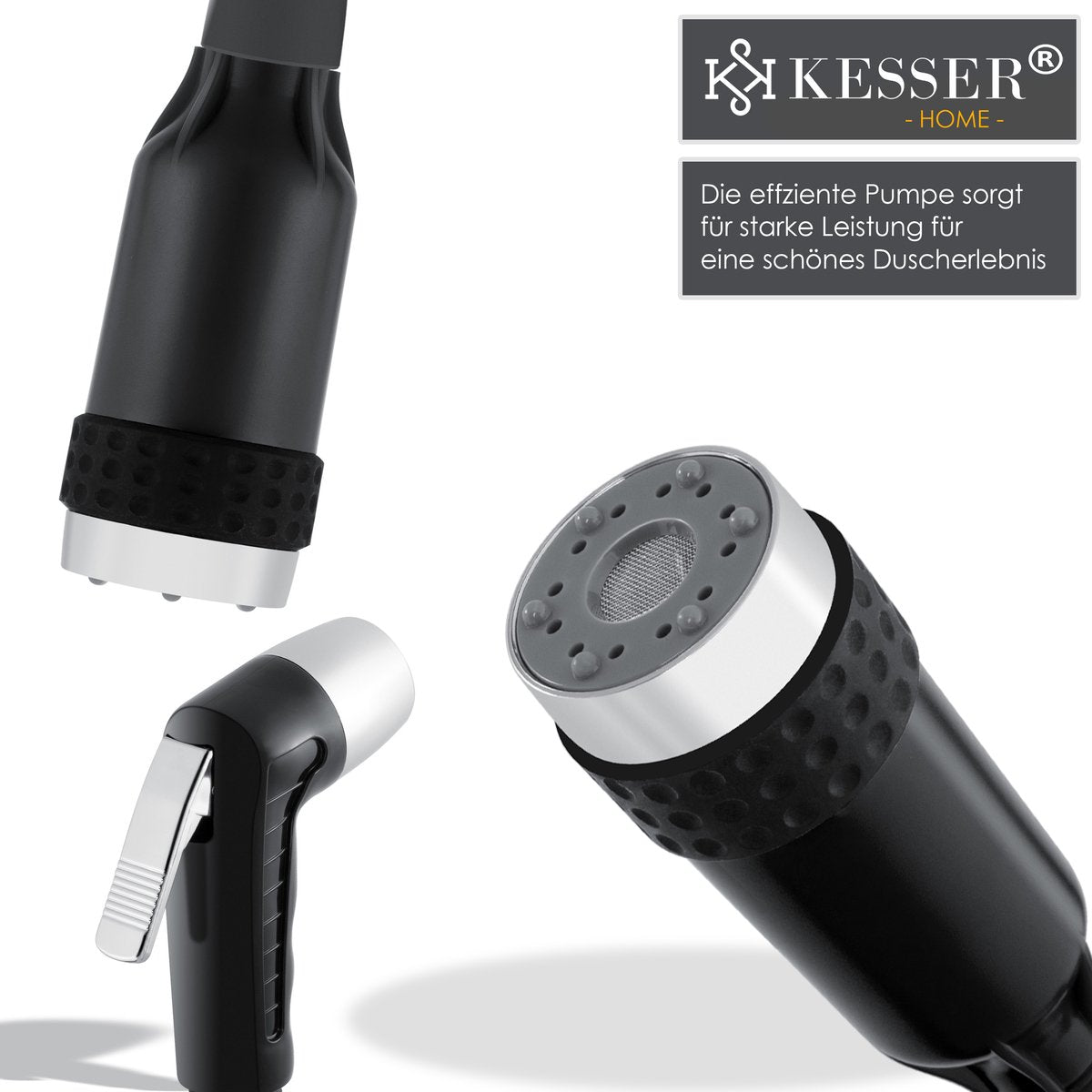 KESSER® Campingdouche - Tuindouche - Mobiele douche - Zwart
