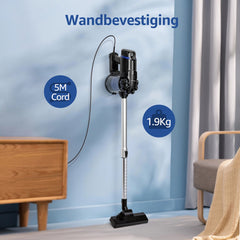 Steelstofzuiger - Stofzuiger Zonder zak - 6 Meter Kabel - 600W - Zwart - Aigostar