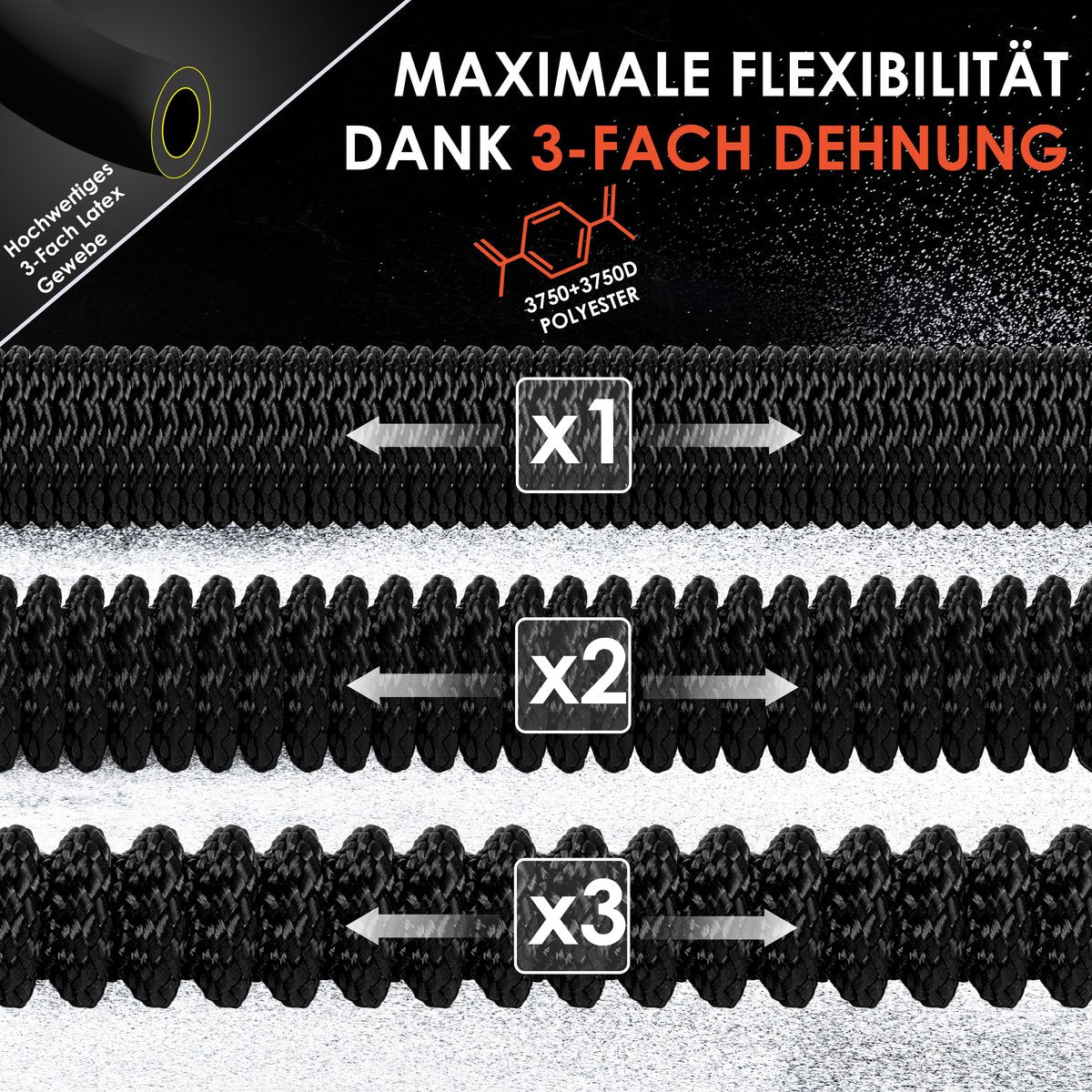 KESSER® Premium Tuinslang 45m - Uitrekbare Tuinslang - Zwart