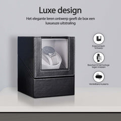Watchwinder - Horloge doos - Horloge winder - Zwart - Olvy