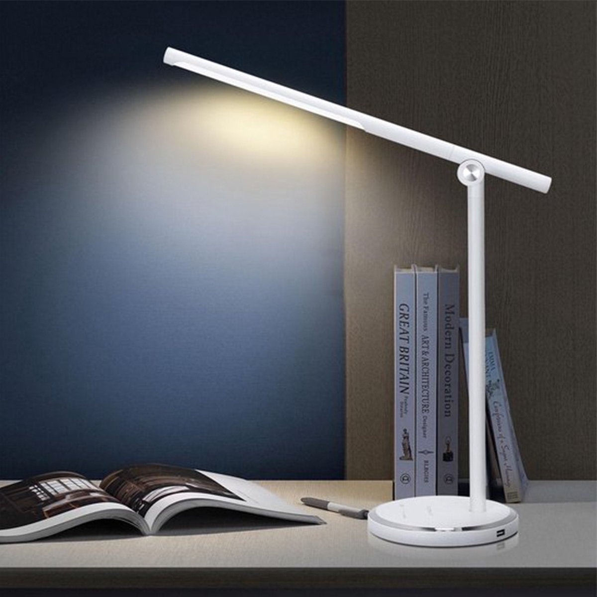 Aigostar Bureaulamp LED -  Dimbaar - Smart Touch - Wit •