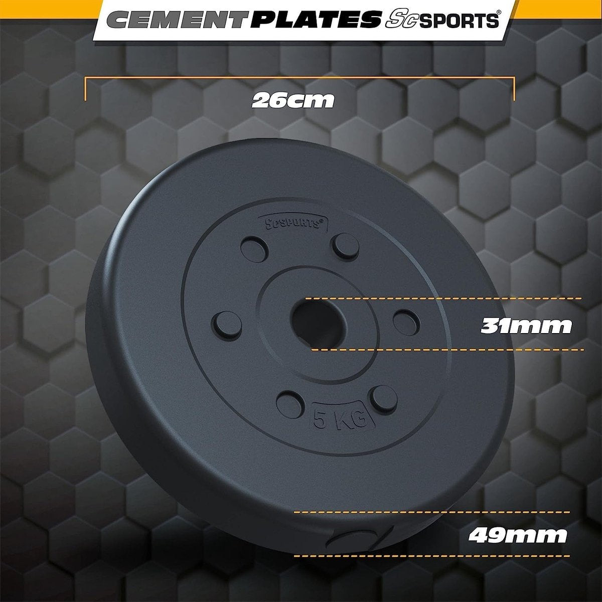 Halterschijven - Halter gewichten - 30 mm - 4x5 kg - ScSPORTS®