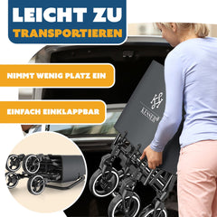 KESSER® Bolderkar GTS-9100 opvouwbaar met Dak tot 80 kg draagvermogen - Antraciet / Neongroen