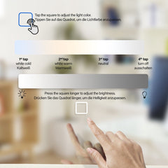 Badkamerspiegel met verlichting - Wandspiegel - 100x70 cm - Aquamarin