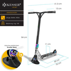 KESSER® Stuntstep voor Volwassenen en Kinderen - Kinderstep - Zilver