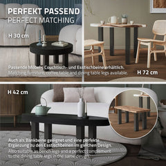 Set van 4 tafelpoten I-Design 90 cm Donkergrijze look Industrieel staal met poedercoating Profiel 8x8 cm In hoogte verstelbare meubelpoten ML-Design