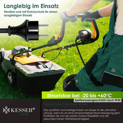 KESSER® Verlengkabel 50 meter voor binnen en buiten IP44 - Zwart