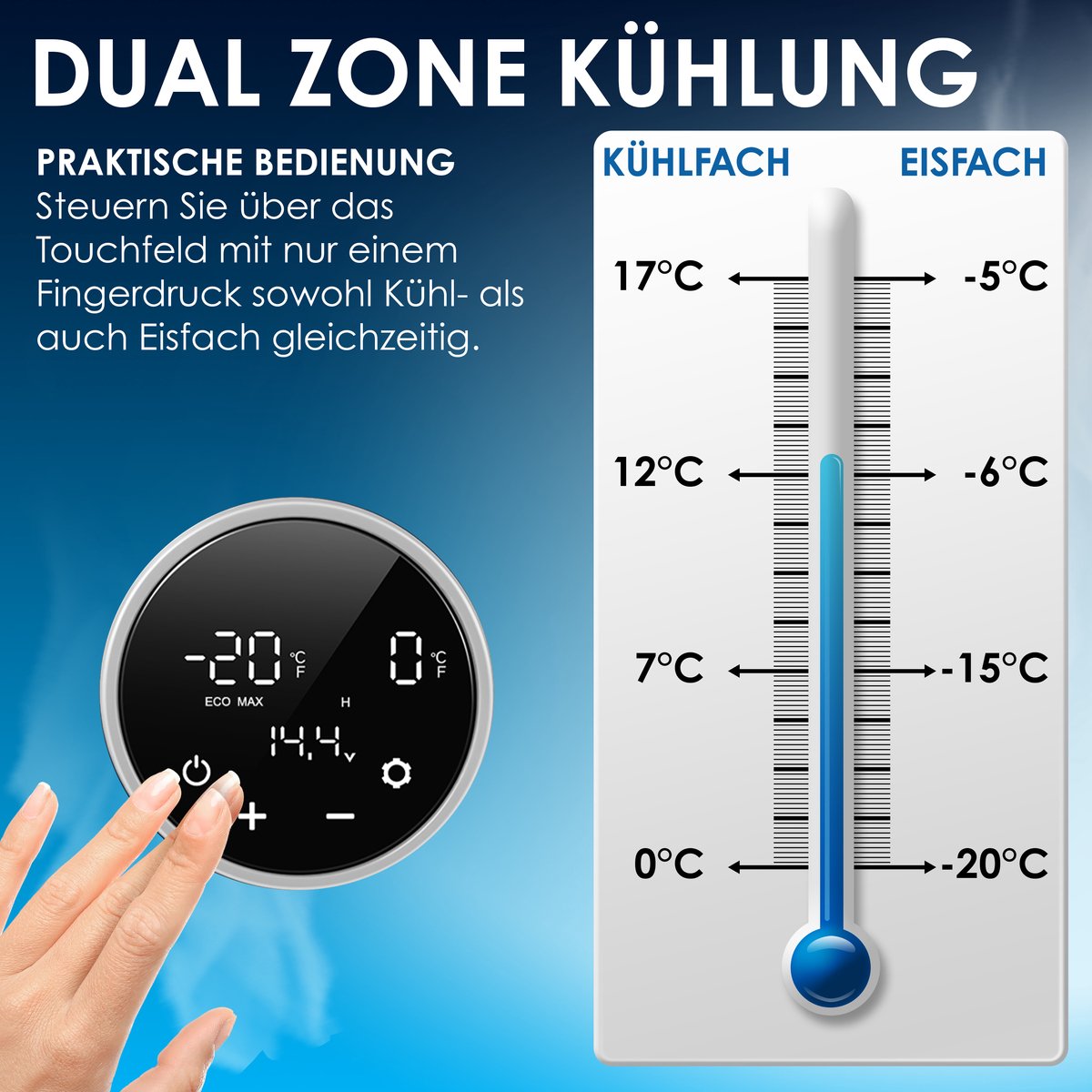 KESSER® Elektrische Koelbox - Compressor - tot -20°C - 49L - Zwart