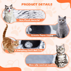 Kattentunnel - Kattenspeelgoed - Kattenspeeltjes - Grijs - Nobleza •