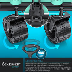 KESSER® Bolderkar - Opvouwbaar - Bolderwagen - Mintgroen