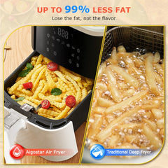 Aigostar Airfryer XXL - Heteluchtfriteuse - 7L - 1900W - Wit