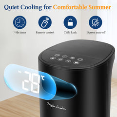 Taylor Swoden Aircooler - Luchtkoeler - Ventilator - Torenventilator - Zwart •